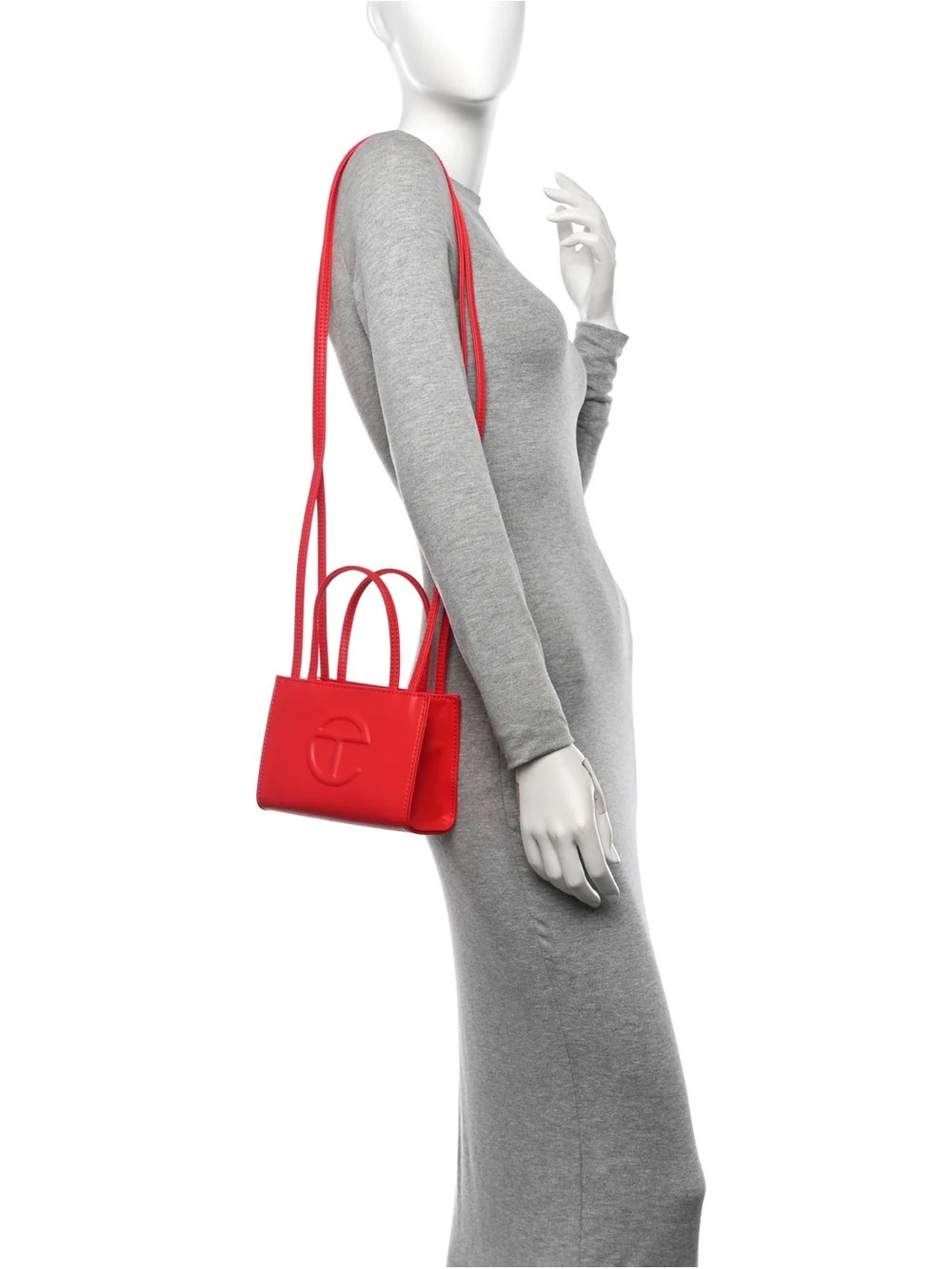 Telfar Red Mini Shopping Bag Crossbody